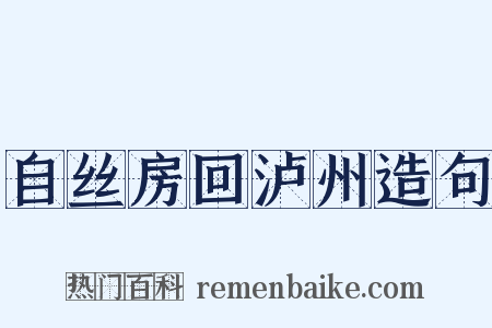 自丝房回泸州造句是什么意思的图片